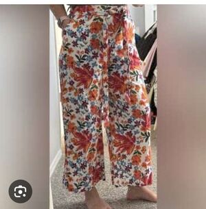 Joie Floral Wide Leg Pants Liben Blend Sz.6 NWT